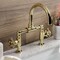 Kingston Brass KS2172RKX Bridge Bathroom Faucet with Push Pop-Up, Polished Brass KS2172RKX - alternate 6